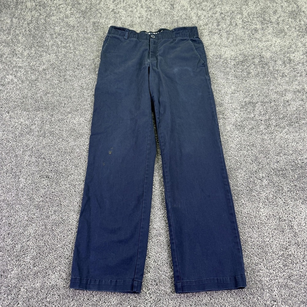 Dixxon Pants Mens 34x30 Blue Chino Straight Elastic Waist Stretch Workwear